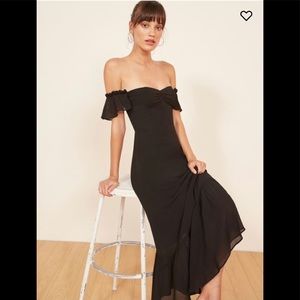 NWT Reformation Butterfly dress, black, size 10